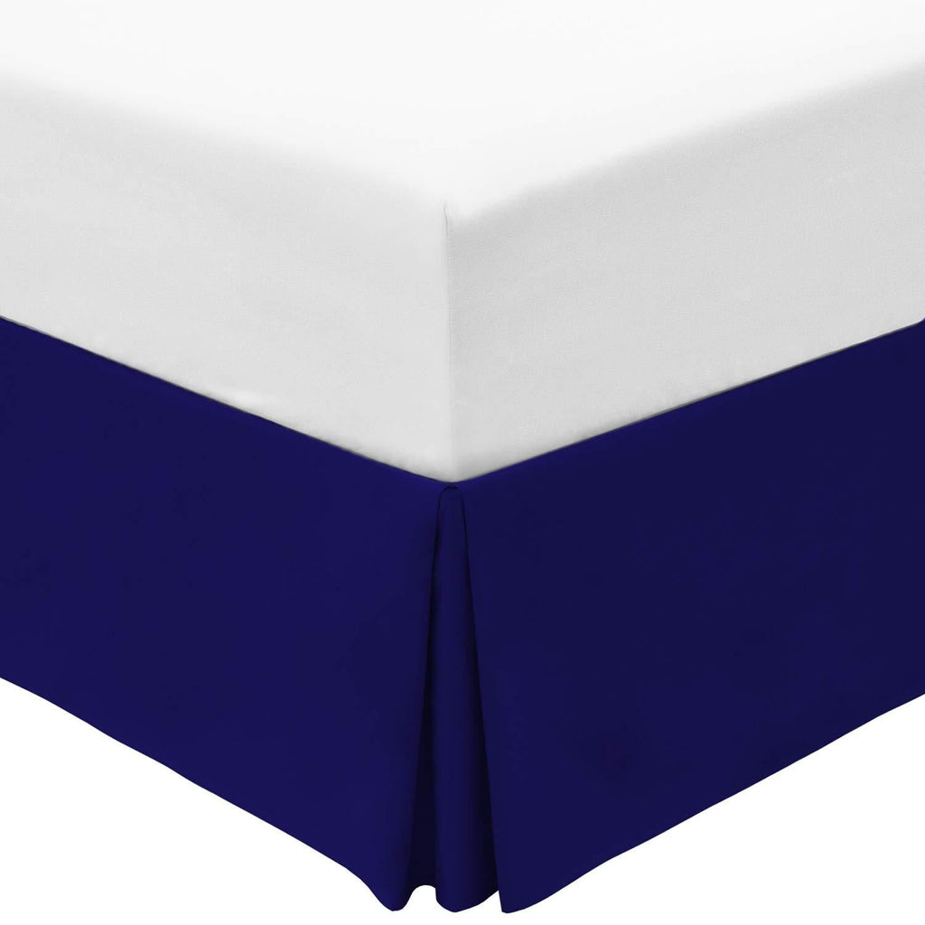  [AUSTRALIA] - Mellanni Bed Skirt California King - 15-Inch Tailored Drop Pleated Dust Ruffle - 1800 Double Brushed Microfiber Bedding - Easy Fit, Wrinkle, Fade, Stain Resistant (Cal King, Imperial Blue)