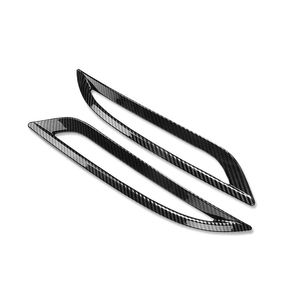  [AUSTRALIA] - CoolKo Rear Taillights Fog Lamp Light Cover Trim Frame Exterior Decoration Compatible with Model 3 & Y [ 1 Pair - Black ]