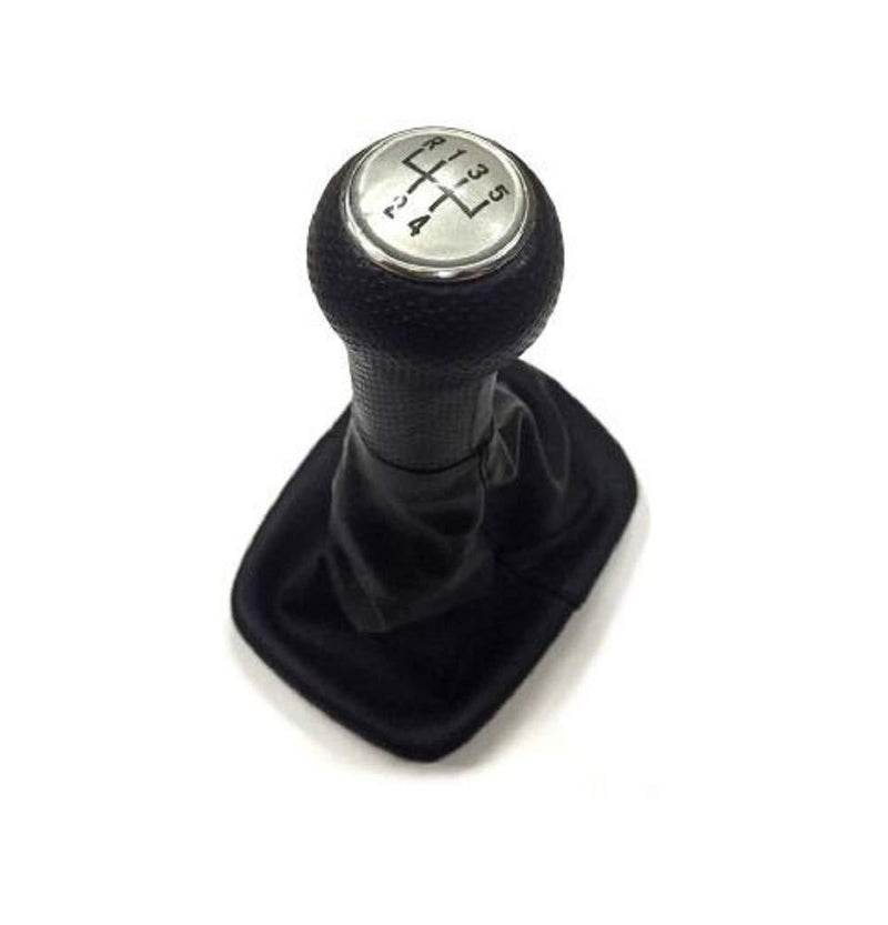  [AUSTRALIA] - PAKCEEINC Black/Silver Gear Knob Shift Boot No Base Frame 5 Speed for VW Golf Jetta Bora MK4 (Silver) Silver