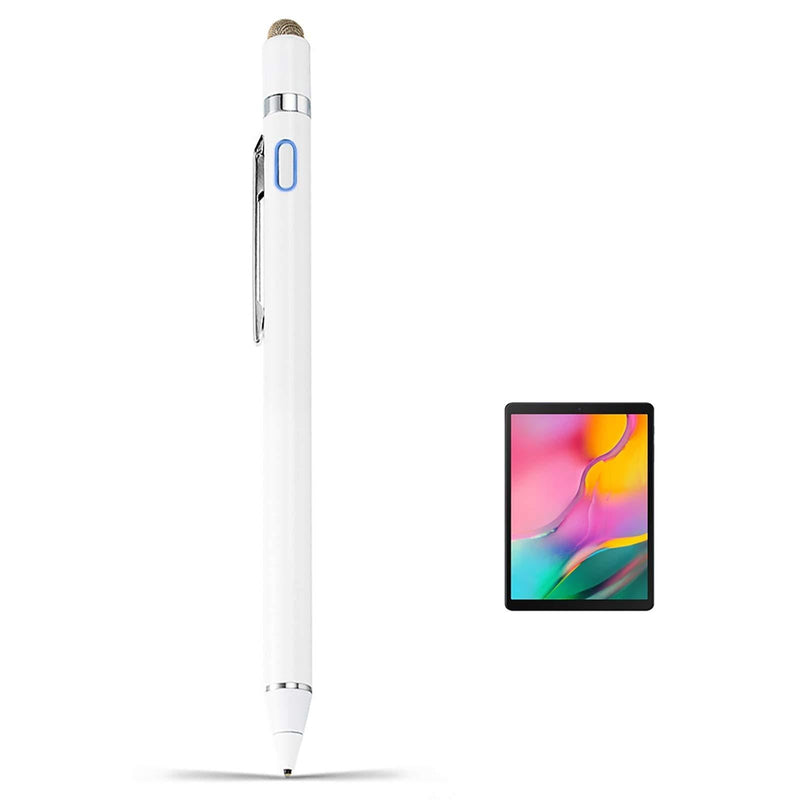 Stylus for Samsung Galaxy Tab A 10.1/10.5/8 Inch 2019 Pencil, EVACH Rechargeable Digital Pencil with 1.5mm Ultra Fine Tip Stylist Pens for Samsung Galaxy Tab A 10.1/10.5/8 Inch 2019,, White - LeoForward Australia