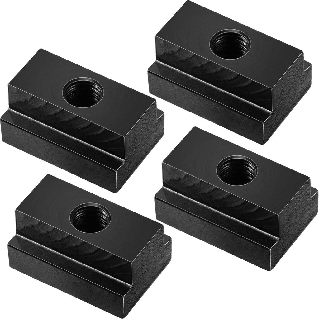 [AUSTRALIA] - Frienda 4 Pieces T Slot Nuts Bed Rail Cleat Steel Black Fits Screws with 3/8 Inch -16 Thread, Compatible with Toyota Tacoma and Tundra Pick-Up Truck Bed Deck Rails