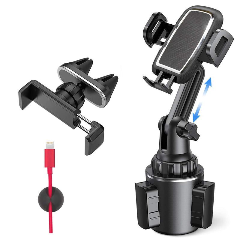  [AUSTRALIA] - 2020 Upgraded Car Cup Holder Phone Holder & Air Vent Phone Mount , Fits All Cellphones / iPhone 12 Pro Max Samsung Note Ultra S20 Plus . etc & Most of GPS