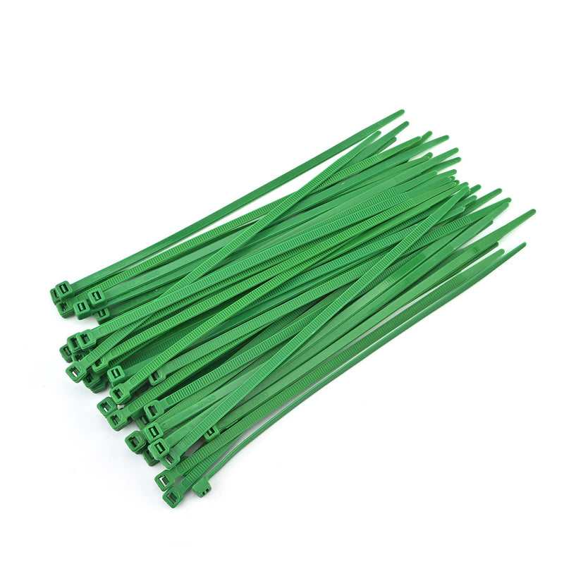  [AUSTRALIA] - MroMax Cable Zip Ties 7.87 Inch x 0.19 Inch(L x W) Self-Locking Nylon Tie Wraps Green 150pcs 7.87"x 0.19"