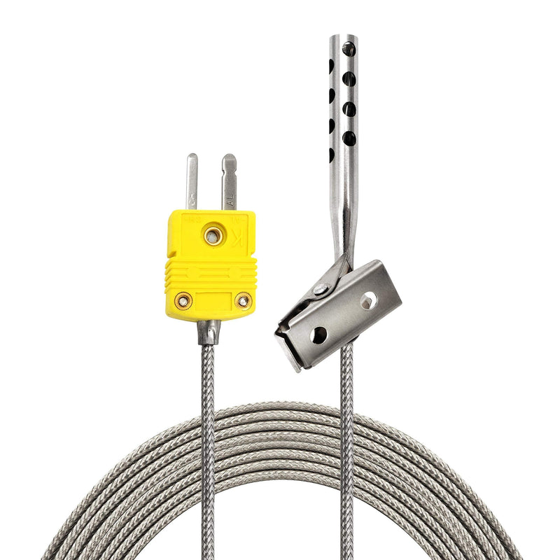 PerfectPrime TL3163K K-Type Thermocouple Temperature Sensor Probes 316L stainless steel 752°F, Open Hole Clip for Air Temperature 400C /316L Clip - LeoForward Australia