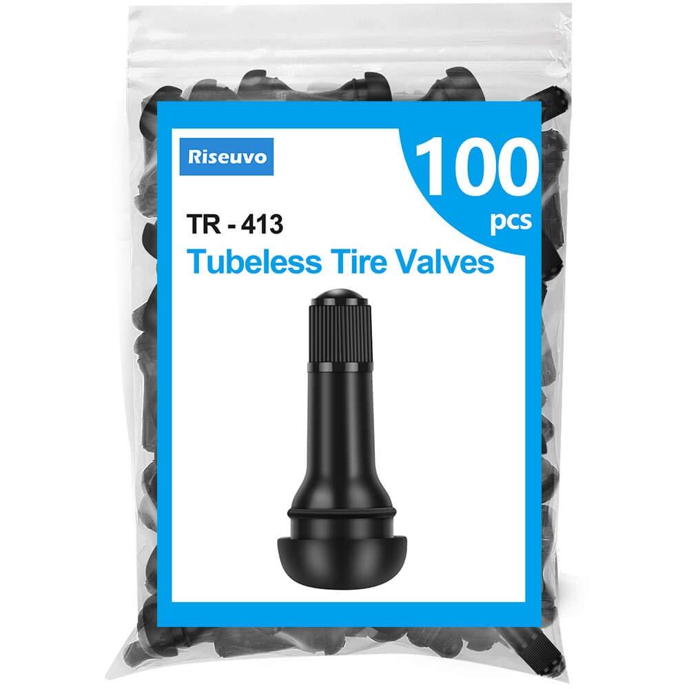 Riseuvo 100pcs TR413 Tire Valve Stem Rubber Snap-in Valve Stems (TR413) - LeoForward Australia