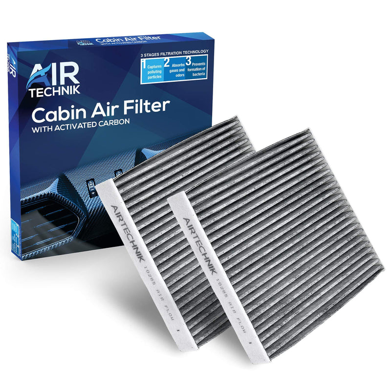 AirTechnik CF10285 Cabin Air Filter w/Activated Carbon (2 Pack) | Fits Select Jaguar, Land Rover, Pontiac, Scion, Subaru, Lexus, and Toyota Models Activated Carbon (2 Pack) - LeoForward Australia