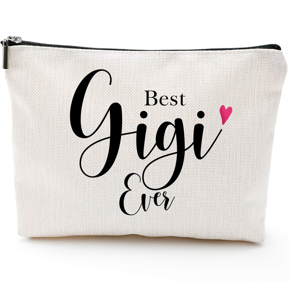 Best Gigi Ever -Makeup Bag- Birthday | Christmas | New Gigi,Gigi Gifts for Grandma, Funny Gigi Birthday Gifts, Christmas Gifts for Gigi - Grandma Gifts from Granddaughter, Grandson - New Grandma - LeoForward Australia