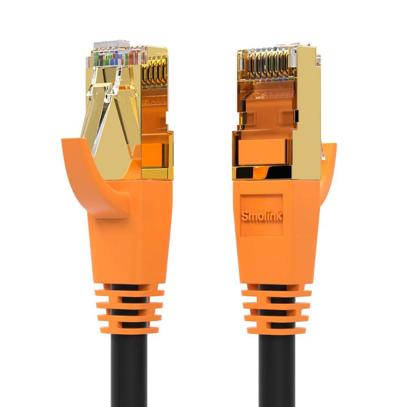 Ethernet Cable 10 ft, Cat 8 Shielded High Speed Ethernet Cable 40Gbps with Gold Plated Plug SFTP Wires CAT8 RJ45 Connector Gaming LAN Cable for Router, Modem, Gaming, Xbox, POE, PS3, PS4, PS5, Black Cat8 10ft 1pack - LeoForward Australia