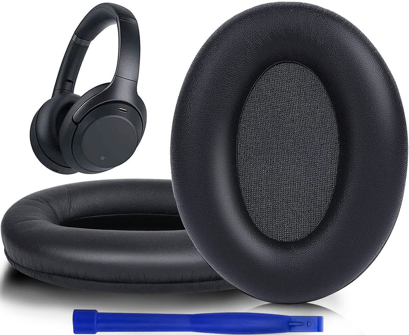  [AUSTRALIA] - SOULWIT Professional Earpads Cushions Replacement for Sony WH-1000XM3 (WH1000XM3) Over-Ear Headphones, Ear Pads with Softer Protein Leather, Noise Isolation Memory Foam, Added Thickness (Black)