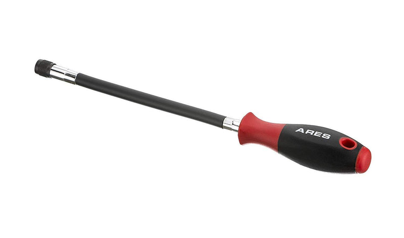  [AUSTRALIA] - ARES 51000 - Flexible Screwdriver - 1/4-Inch Drive Quick Release Bit Holder Head - Strong and Flexible Shaft - Allows for Access to Tight and Confined Spaces - Socket Adapter Included