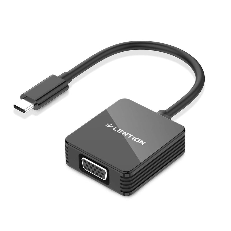 LENTION USB C to VGA Adapter, Type C to VGA Cable Converter Compatible 2020-2016 MacBook Pro 13/15/16, New iPad Pro/Mac Air/Surface, Chromebook, Samsung S20/S10/S9/S8/Plus/Note, More (CB-CU206, Black) - LeoForward Australia