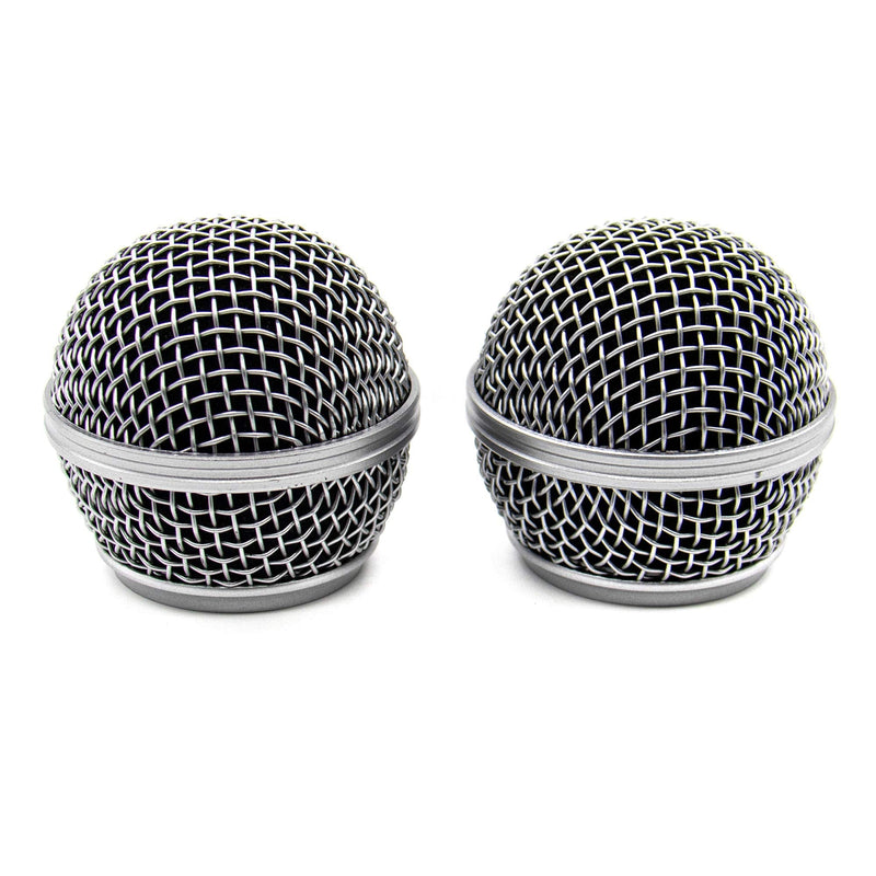  [AUSTRALIA] - AUEAR, 2 Pack Microphone Grille Ball Head Replace for SM58 BETA58 SM58LC SA-M30 SV100 RK143G for Pgx2 Slx2