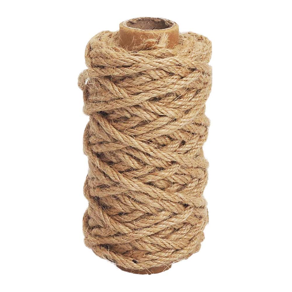  [AUSTRALIA] - BESROY Twine String for Crafts 40M (132 Feet) Natural Jute Twine Best Arts Crafts Gift Twine Christmas Twine Durable Packing String for Gardening Applications 4#-132feet