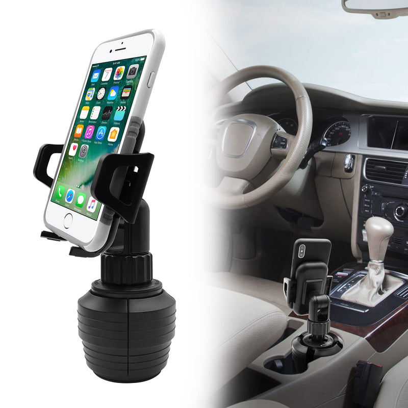  [AUSTRALIA] - Macally Cup Holder Phone Mount, [Upgraded] Cell Phone Holder for Car Cup Holder with Universal Cup Phone Holder for iPhone, Samsung, Smartphone - Cupholder Phone Holder for Car, Truck, Golf Cart