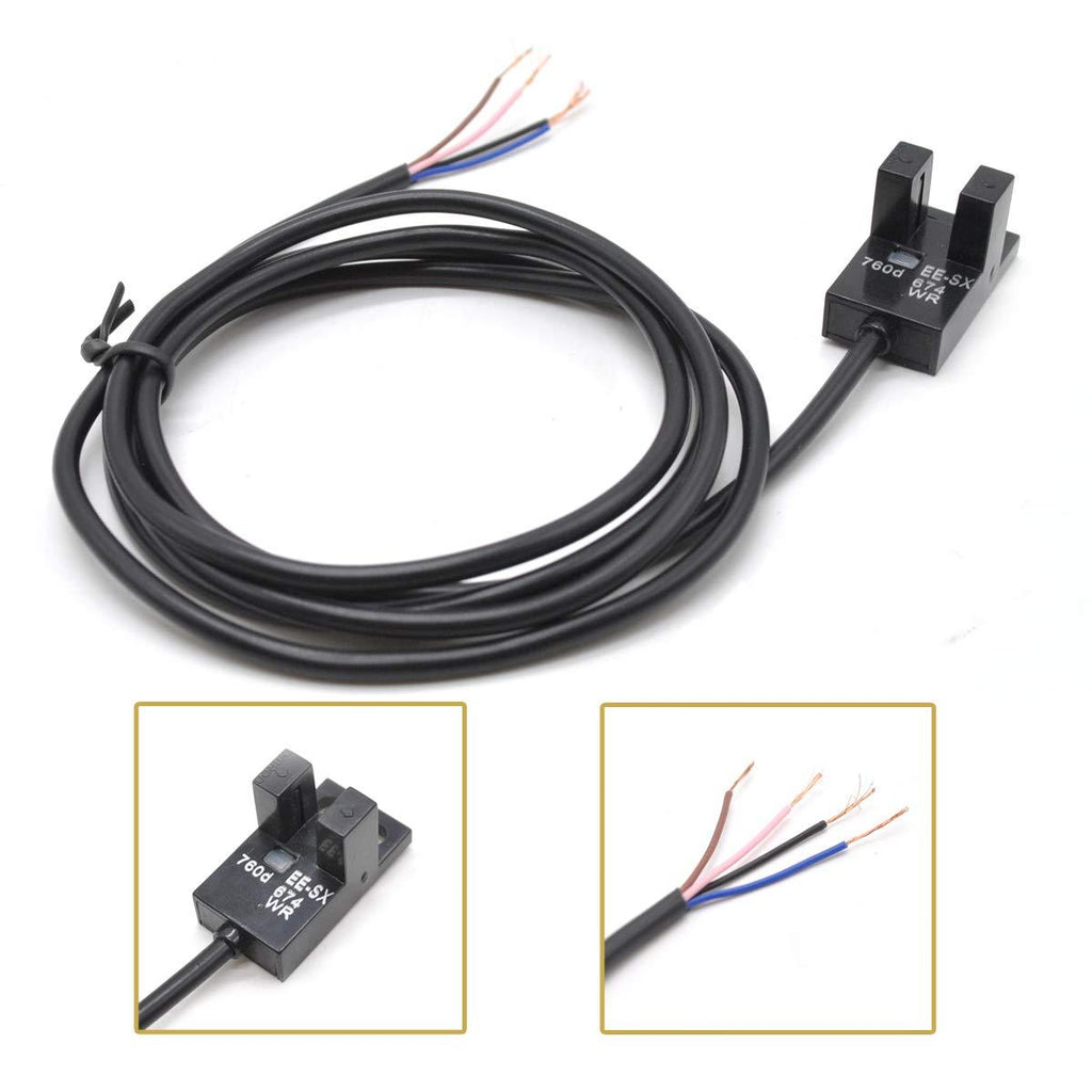 2Pcs Optical Sensor TRANSMISSIVE/Slotted Interrupter Limit Switch EE-SX674 for Linear Rail Guide Actuator - LeoForward Australia