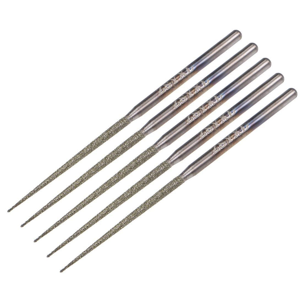 uxcell Mini Diamond Burrs Bits Grinding Drill Carving Rotary Tool for Glass Stone Ceramic 2.35mm Shank 1.8mm Conial 5 Pcs - LeoForward Australia