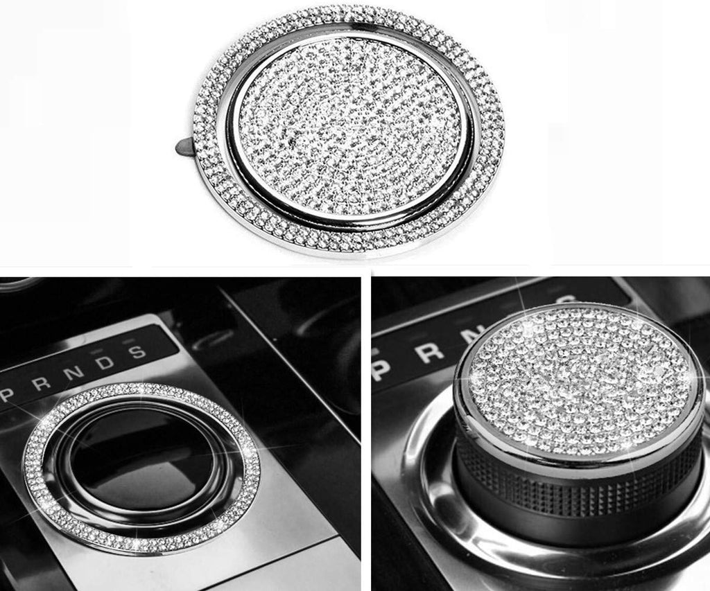  [AUSTRALIA] - NIUHURU Car Interior Trim Bling Accessories Gear Shift Knob Crystal Decals fit for Land Rover Range Rover Evoque Jaguar XJ XE XF F-Type F-PACE I-PACE E-PACE Accessories (Silver, Fit for Land Rover) silver