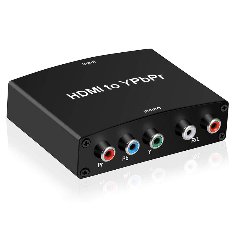  [AUSTRALIA] - HDMI to Component Converter, avedio links HDMI to 1080P YPbPr 5RCA RGB + R/L Video Audio Adapter, Support Apple TV, PS5, Roku, Xbox, Fire Stick, DVD Players to HDTV and Projector (Black)