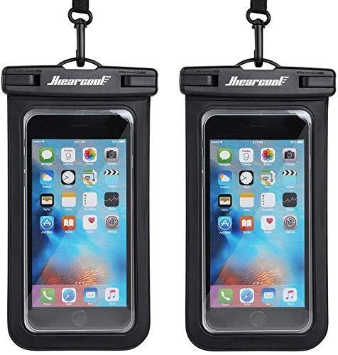  [AUSTRALIA] - Universal Waterproof Case,Waterproof Phone Pouch Compatible for iPhone 13 12 11 Pro Max XS Max XR X 8 7 Samsung Galaxy s10/s9 Google Pixel 2 HTC Up to 7.0", IPX8 Cellphone Dry Bag -2 Pack Black&Black