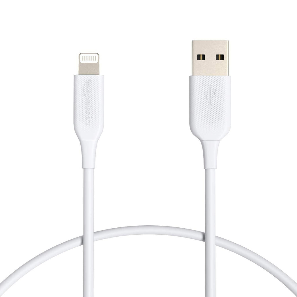  [AUSTRALIA] - Amazon Basics ABS USB-A to Lightning Cable Cord, MFi Certified Charger for Apple iPhone, iPad, White, 6-Ft 6 Foot