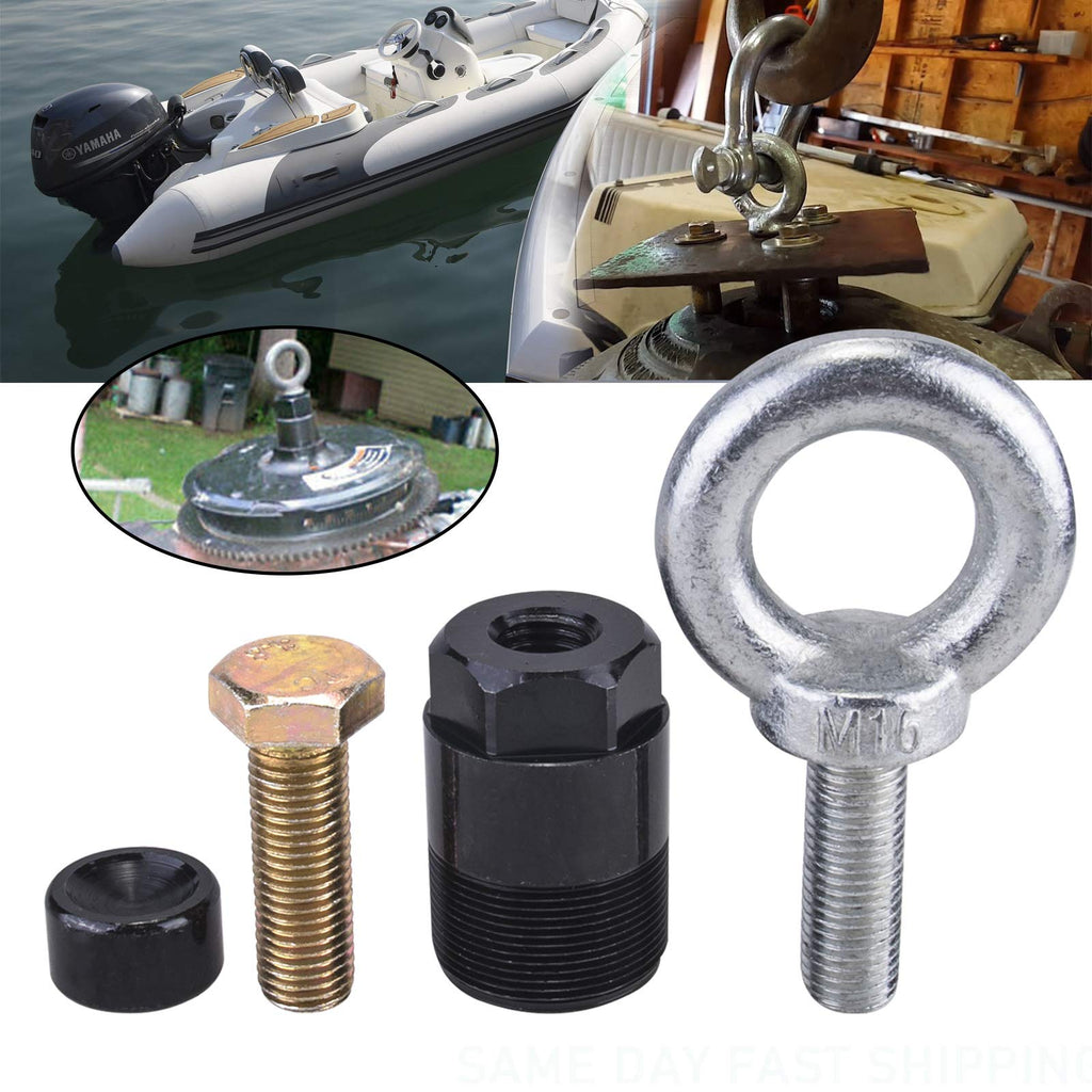  [AUSTRALIA] - 3mirrors Flywheel Puller Removal Kit for Mercury Mariner Yamaha Outboard 1 1/2-16 Lift Ring #91-90455-1