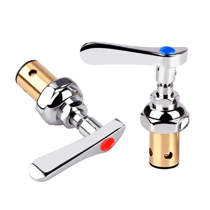 KWODE Replacement Brass Hydraulic Control Spindle Assembly Cartridge Faucet Valve for Bathroom Kitchen Wall Mount Commercial Faucet (1 Pair Hot & Cold) - LeoForward Australia