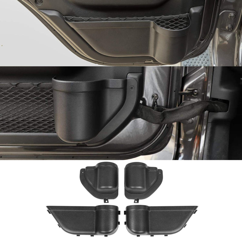  [AUSTRALIA] - LZTQ Car Front/Rear Door Storage Box Net Holder for Jeep Wrangler JL JLU 2018 2019 2020 4-Door Car Interior Accessories Car Styling (Pack of 4) Front Rear Door Storage