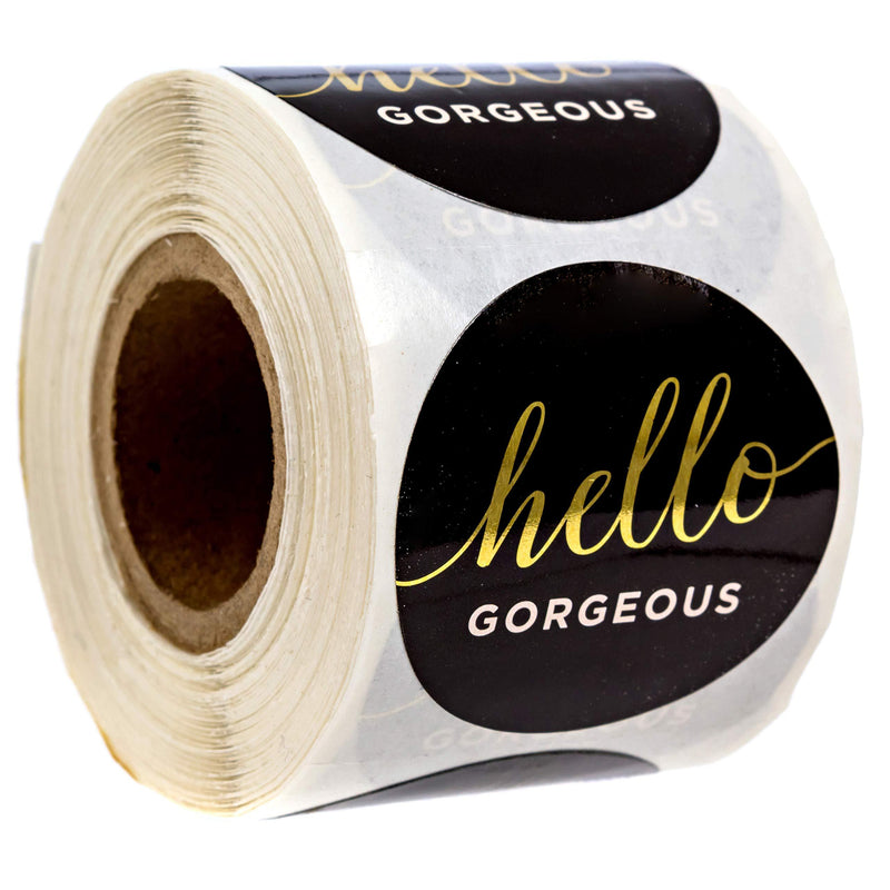 Hello Gorgeous Stickers / 250 Labels Per Roll - LeoForward Australia