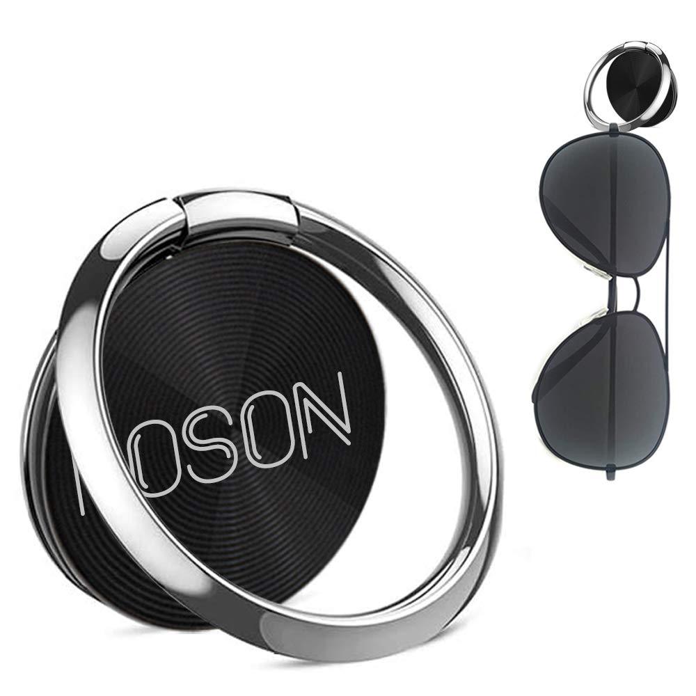  [AUSTRALIA] - ROSON Sunglass Holder for Car Dash, Premium Metal-Alloy Eyeglasses and Sunglasses Holder for Car, House, Boat, RV, or Truck - Any Surface You Need - Silver Black (1 Pack) 1 Pack