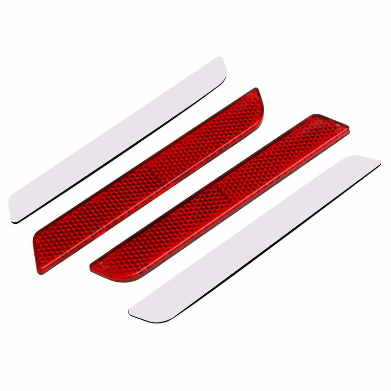  [AUSTRALIA] - NTHREEAUTO Red Saddle Bag Reflector Inserts Latch Covers Compatible with 1993-2013 Harley Davidson touring model FLT, FLHT, Road King, Street Glide, ETC