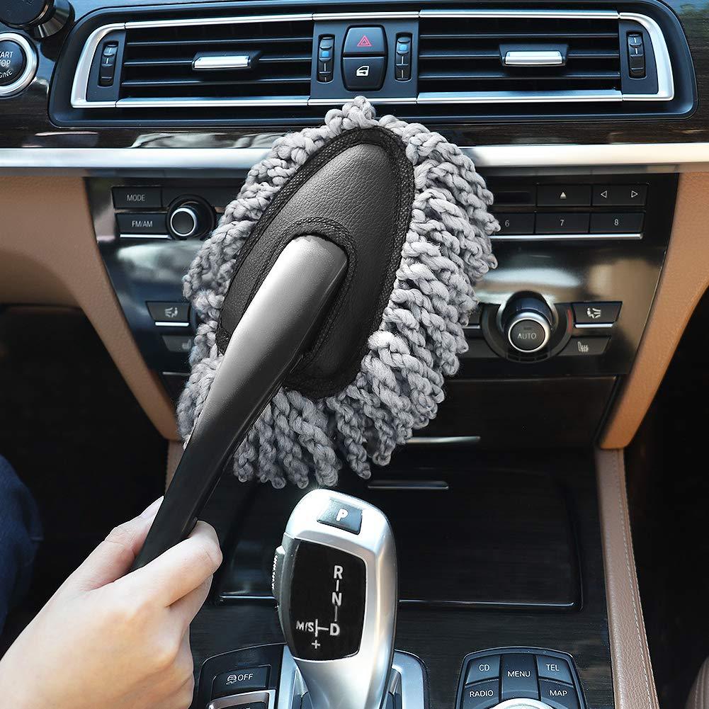  [AUSTRALIA] - Ordenado Multi-Functional Microfiber Car Duster Interior & Exterior Dash Dust Cleaner, Cleaning Detail Brush Dusting Washing Tool Kit for Car Home Kitchen Computer California Cleaning Products 1 pack