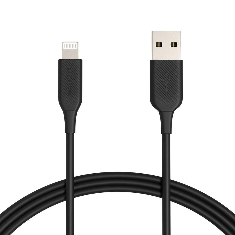 Amazon Basics ABS USB-A to Lightning Cable Cord, MFi Certified Charger for Apple iPhone, iPad, Black, 6-Ft - LeoForward Australia