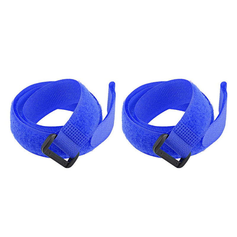  [AUSTRALIA] - uxcell 2pcs Hook and Loop Straps, 3/4-inch x 28-inch Securing Straps Reusable Fastening Cable Tie (Blue)