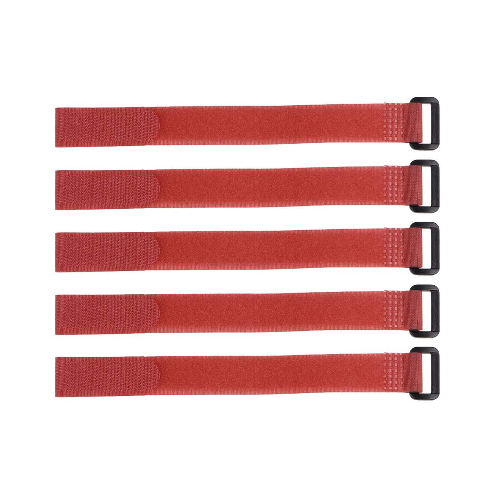  [AUSTRALIA] - uxcell 5pcs Hook and Loop Straps, 3/4-inch x 6-inch Securing Straps Reusable Fastening Cable Tie (Red)