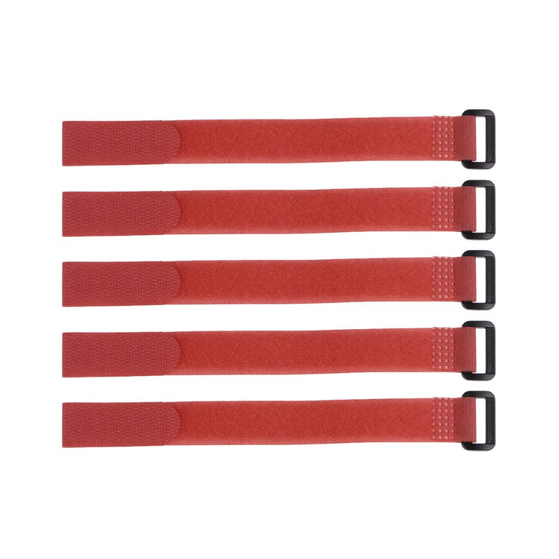  [AUSTRALIA] - uxcell 5pcs Hook and Loop Straps, 3/4-inch x 6-inch Securing Straps Reusable Fastening Cable Tie (Red)