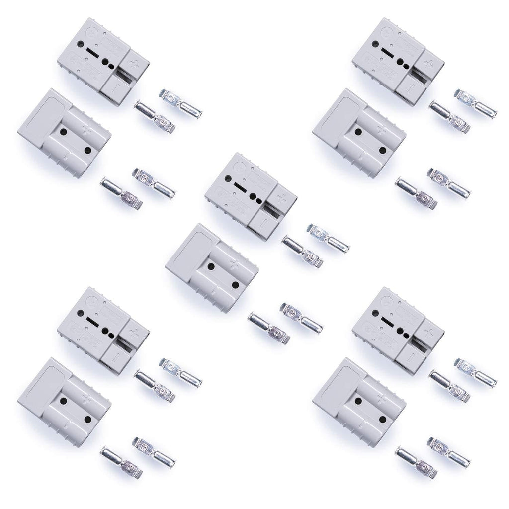 [AUSTRALIA] - Micrl 10 Pack of Battery Quick Connect Disconnect, 50A 6-8 Gauge Wire Harness Electrical Battery Plug Connector for Recovery Winch, Auto Car, Trailer Devices (12-36V DC)