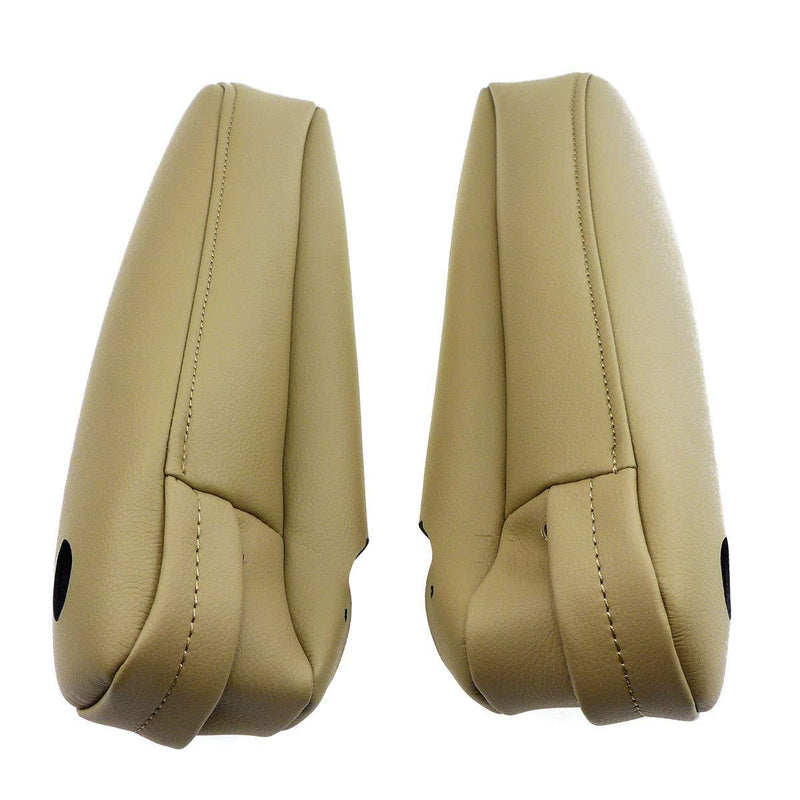 YouVbeen 2Pcs Seat Armrest Leather Cover Fit for Lexus RX300 RX330 RX350 Sport Utility 4-Door 3.0L 2003-2009, Beige Microfiber Synthethic Leather Insert Cards Cover Upholstery (Skin Only) - LeoForward Australia