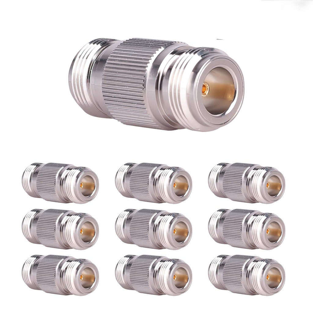  [AUSTRALIA] - 10PCS N-Female to N-Female Connector RF Coax Cable Adapter Barrel Connectors Double Female Connector Plug by XRDS-RF(NOT for TV)