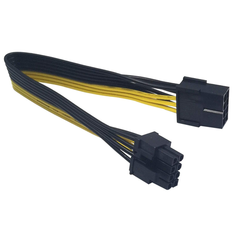  [AUSTRALIA] - (2-Pack) COMeap GPU PCI Express Power Extension Cable PCIe 8 Pin Female to 8 Pin(6+2) Male Adapter 9-inch(23cm)