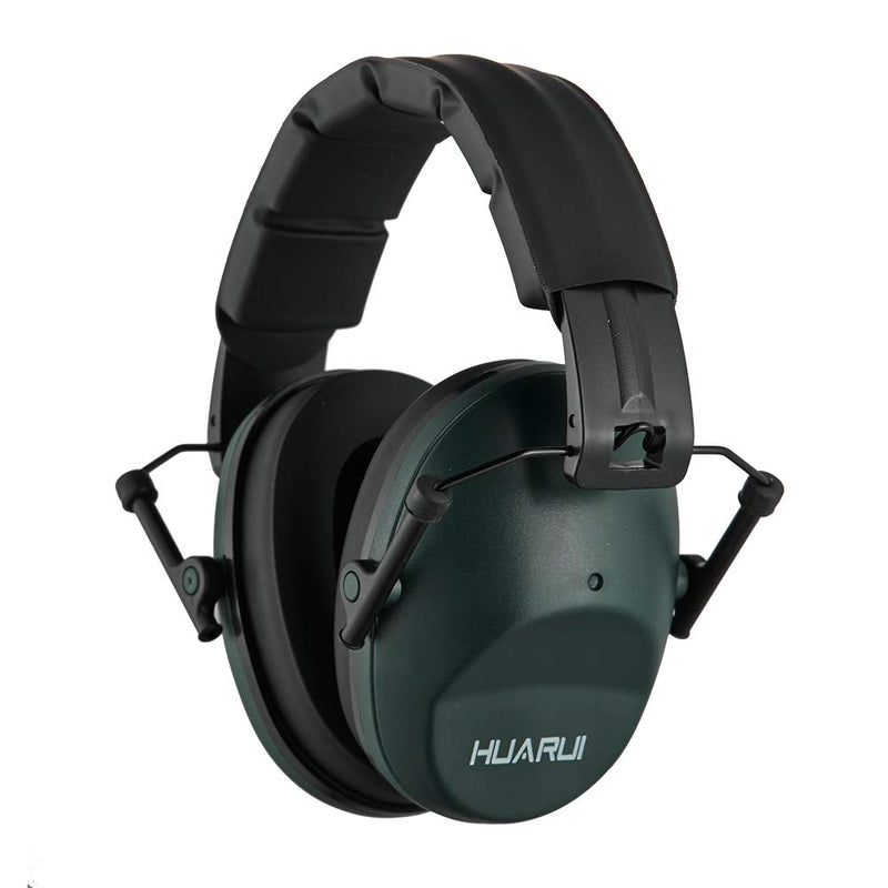  [AUSTRALIA] - Huarui Noise Cancelling Ear Muff for Shooting Hunting, Adjustable Ear Protection Dark Green