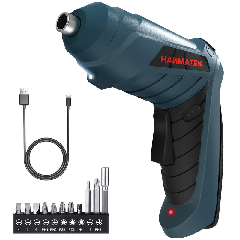  [AUSTRALIA] - HANMATEK Rechargable Cordless Screwdriver Kit with straight and pistol style Powerful Electric Screwdriver Small Screw Guns