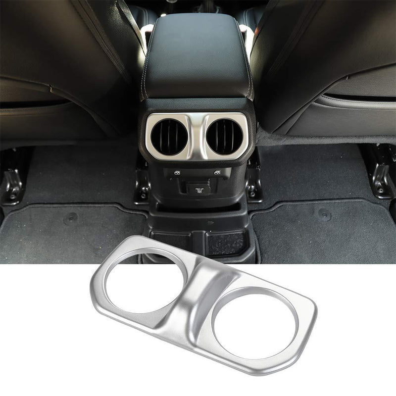  [AUSTRALIA] - RT-TCZ Rear Back AC Air Vent Outlet Trim Cover for 2018-2020 Jeep Wrangler JL JLU (Silver) Silver
