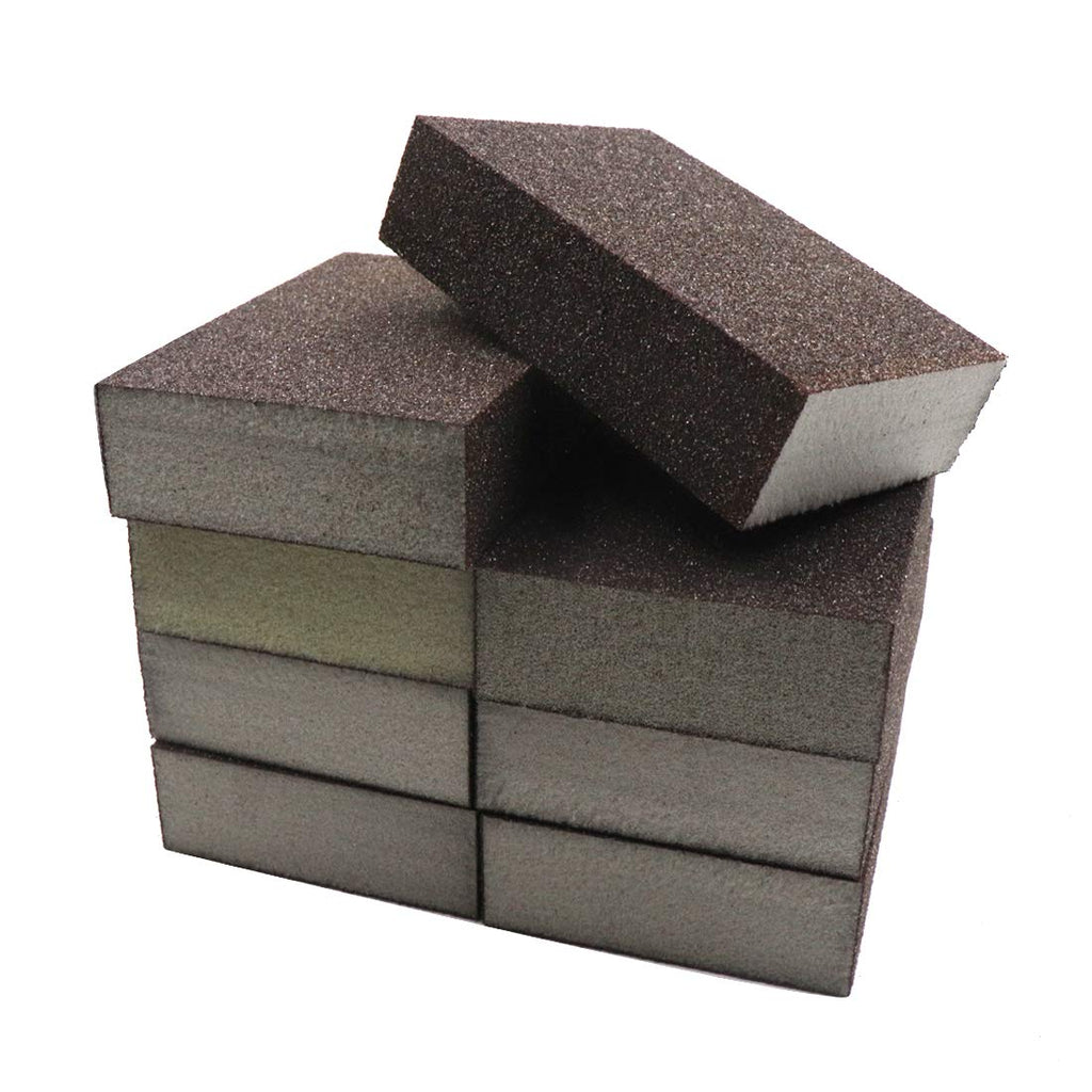  [AUSTRALIA] - Luomorgo Sanding Sponge Sanding Blocks Polished Elastic Sanding Block Coarse (60-80 Grit) 8pcs