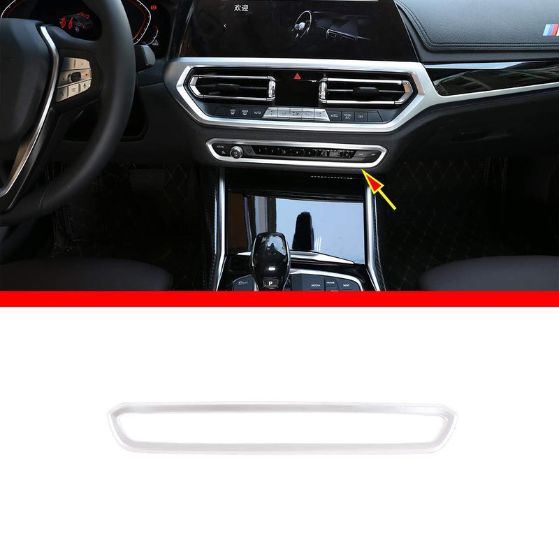  [AUSTRALIA] - YIWANG ABS Chrome Center Console VolumeDecoration Frame Trim for BMW 3 Series G20 G28 2019 2020 Car Accessories