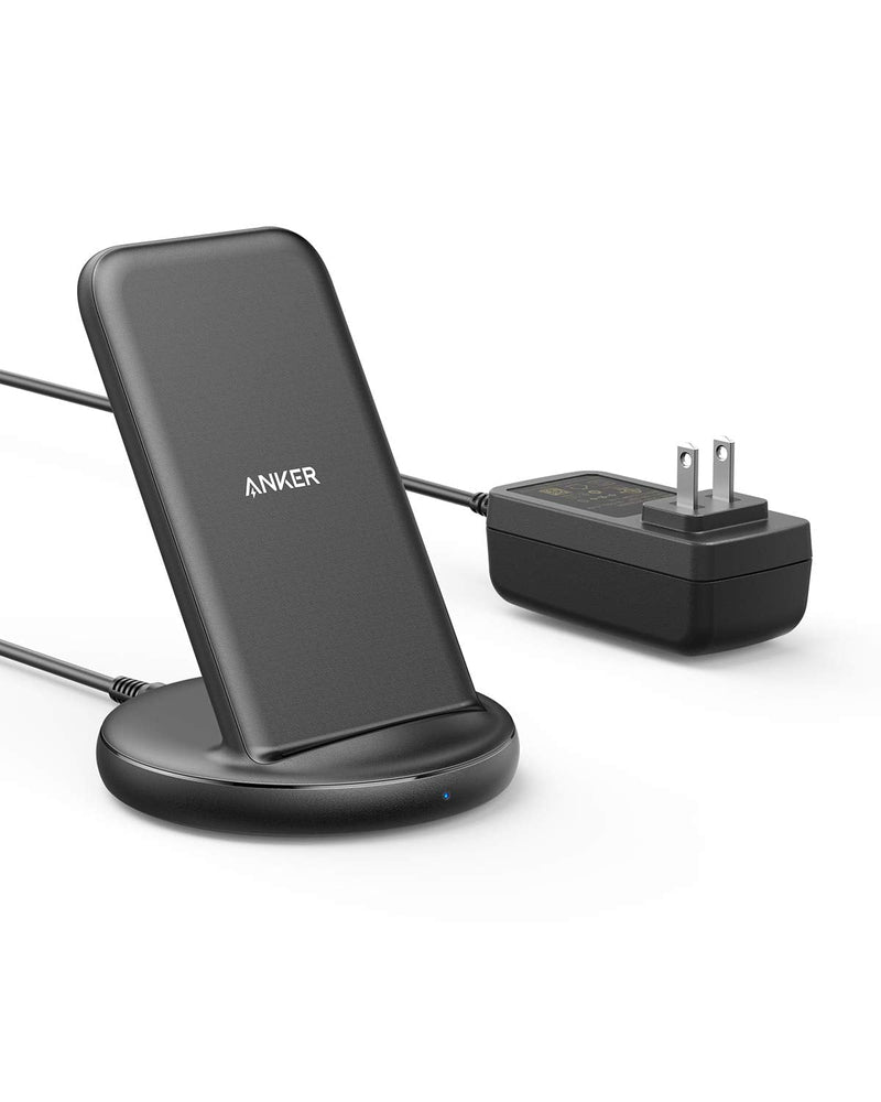  [AUSTRALIA] - Anker Wireless Charger with Power Adapter, PowerWave II Stand, Qi-Certified 15W Max Fast Wireless Charging Stand for iPhone 13, 13 Pro, 13 Pro Max, iPhone 12/12 Pro, Galaxy S10 S9 S8, Note 10 Note 9