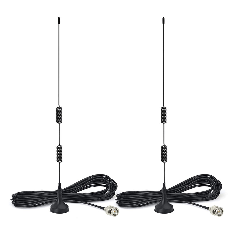  [AUSTRALIA] - Bingfu 20-1300MHz Police Scanner Antenna Radio Scanner Magnetic Base Antenna HF VHF UHF Ham Radio BNC Male Antenna (2-Pack) Compatible with Uniden Bearcat Whistler Radio Shack Police Radio Scanner 2-Pack BNC Antenna