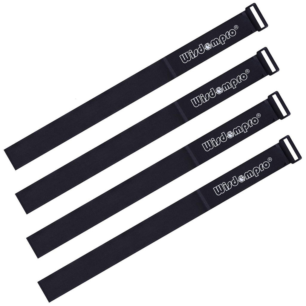  [AUSTRALIA] - Extra Large 4 Pack 2 x 48 Inches Hook and Loop Strap, Reusable Fastening Cable Tie Down Straps by Wisdompro - Reusable, Durable Functional Cinch Cable Straps for Your Home, Office, Workspace Extra Large 4 Pack, 2 x 48 Inch