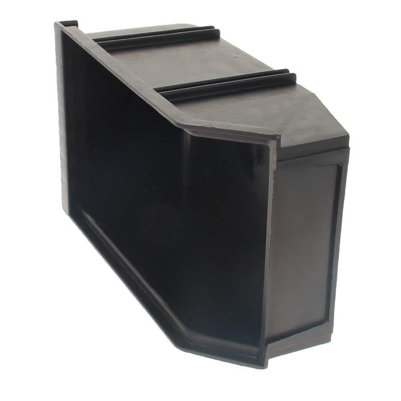  [AUSTRALIA] - Othmro Plastic Stacking Parts Bin Black 140mmx95mmx65mm(LengthxWidthxInner Height) Anti-Static Hanging Box for Working Accessories 1Pcs 1pcs #2 14cmx9.5cmx6.5cm