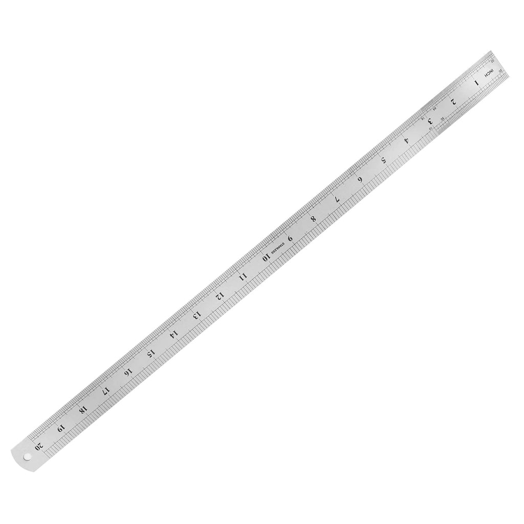  [AUSTRALIA] - Utoolmart Straight Ruler, 50cm / 19.7-inch Scale Ruler, Stainless Steel Ruler, Measuring Tool for Engineering Office Architect and Drawing 1 Pcs 1pcs