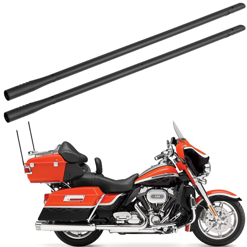 BA-BOLING 13 inch Uniquely Designed Copper Core Antenna for Harley Davidson Motorcycle 1989-2019 Touring Electra Glide Ultra Classic-Flexible Rubber Perfect Replacement AM/FM Radio Antenna, 2 Pack - LeoForward Australia